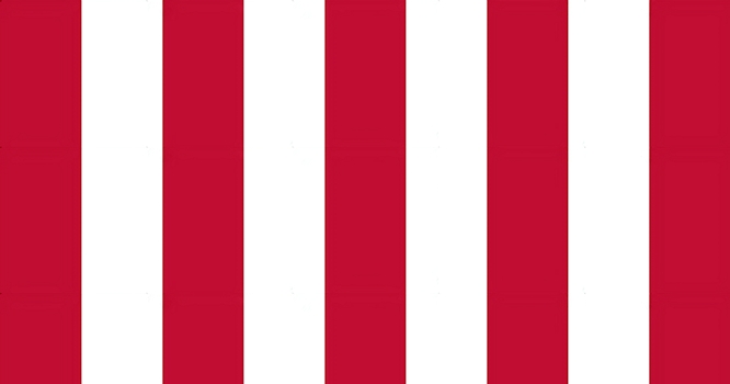 Vertical red and white stripes of equal width, representing the historic Sons of Liberty flag.