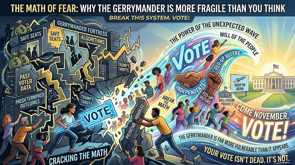 A wave of voters and independents surging forward to break the math of gerrymandering and partisan redistricting.